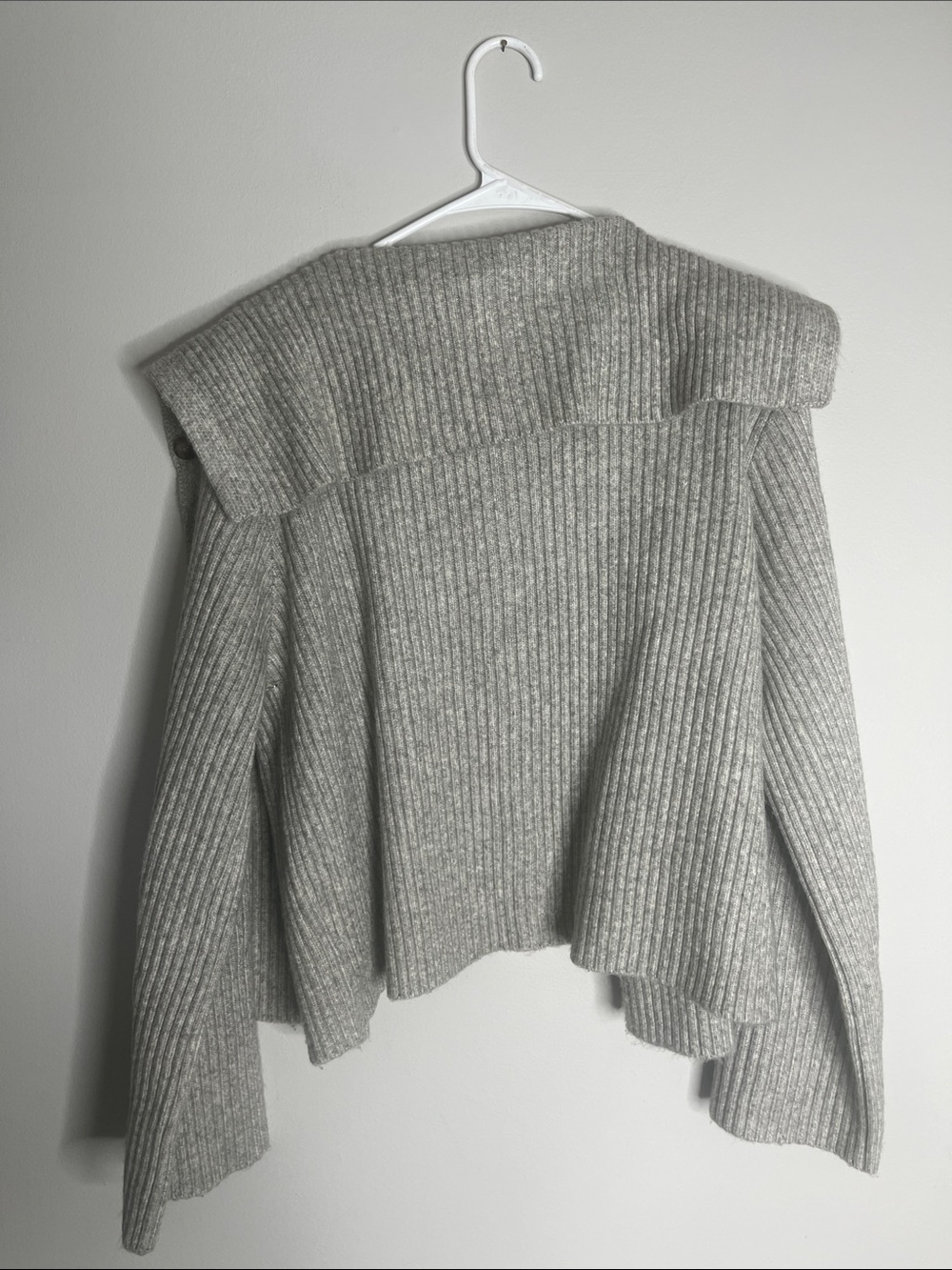 Joie Light Grey Ribbed Button-Up Cardigan - Picture 5 of 5